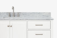 Ariel cambridge 66-67 inch single rectangle sink vanity with countertop with (0.75,1.5)in edge
