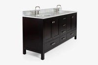 Ariel cambridge (73") double oval sink vanity set.