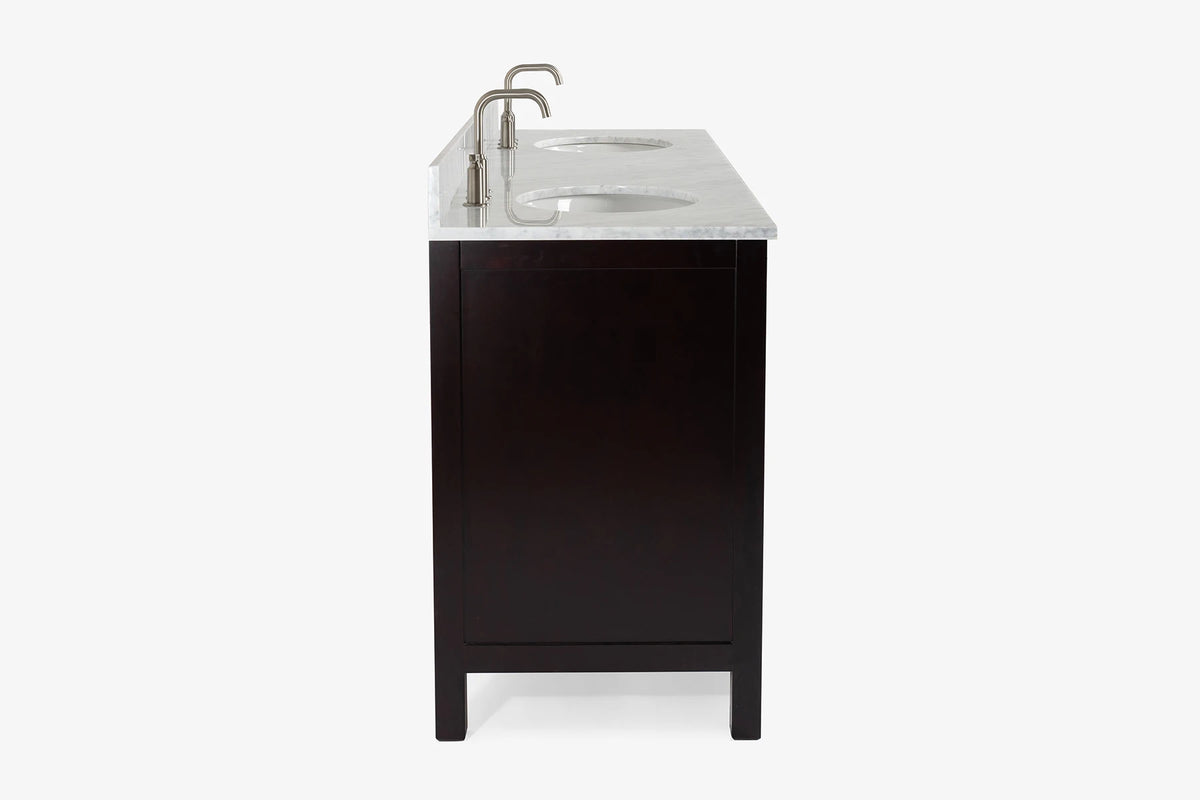 Ariel cambridge (73") double oval sink vanity set.