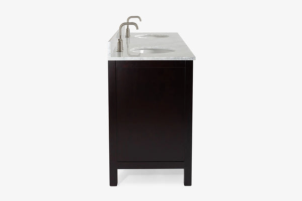 Ariel cambridge (73") double oval sink vanity set.