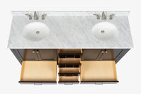 Ariel cambridge (73") double oval sink vanity set.