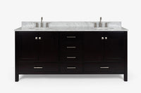 Ariel cambridge (73") double oval sink vanity set.