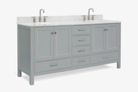 Ariel cambridge (73") double oval sink vanity set.
