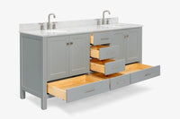 Ariel cambridge (73") double oval sink vanity set.