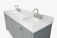 Ariel cambridge (73") double oval sink vanity set.