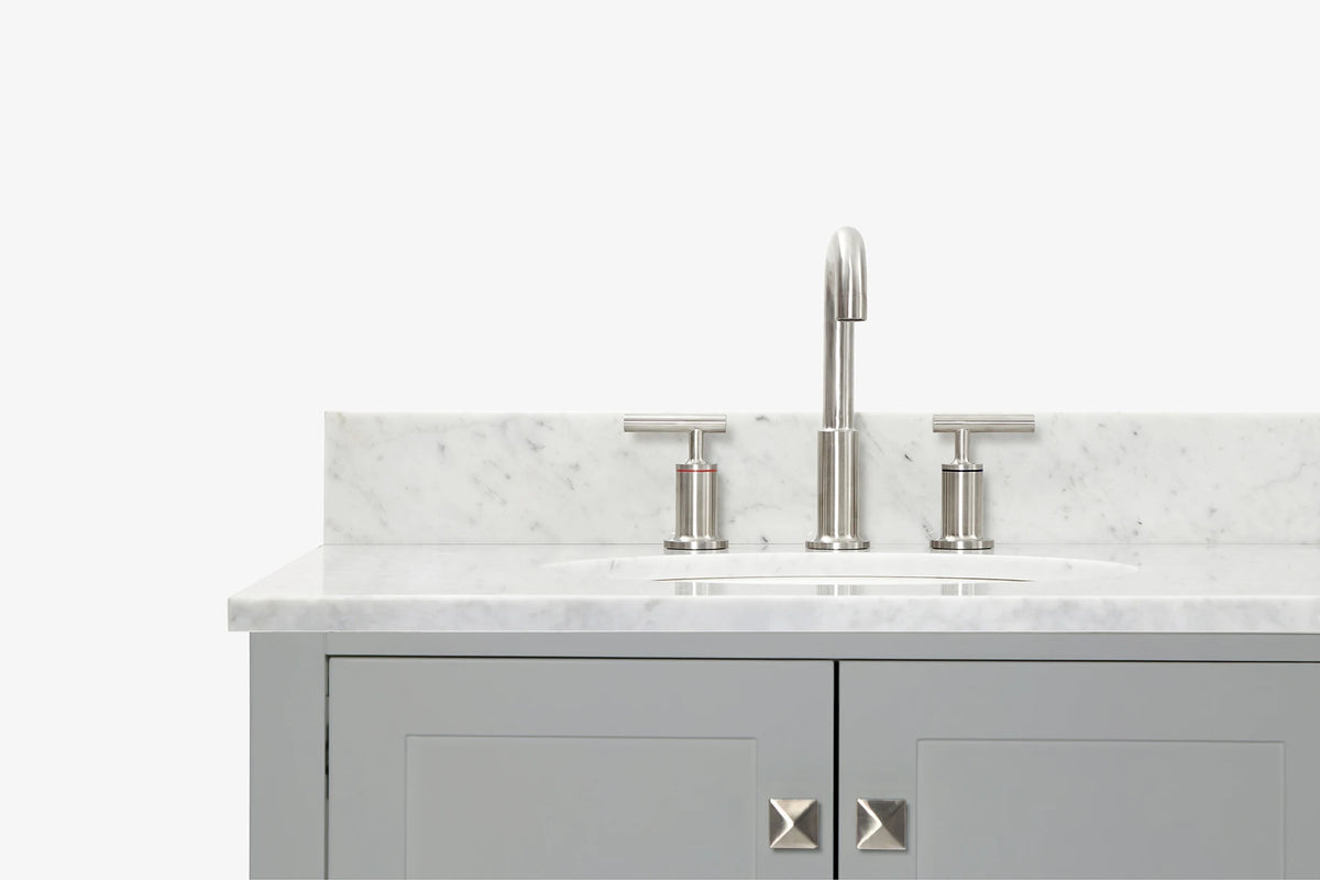Ariel cambridge (73") double oval sink vanity set.