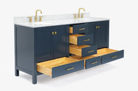 Ariel cambridge (73") double oval sink vanity set.