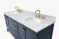 Ariel cambridge (73") double oval sink vanity set.