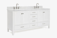 Ariel cambridge (73") double oval sink vanity set.