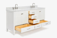 Ariel cambridge (73") double oval sink vanity set.
