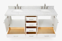 Ariel cambridge (73") double oval sink vanity set.