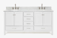 Ariel cambridge (73") double oval sink vanity set.