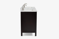 Ariel cambridge 72-73in. bathroom vanity double rectangle sink vanity with (0.75, 1.5, 2)in countertop