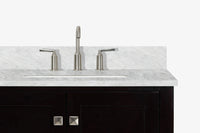 Ariel cambridge 72-73in. bathroom vanity double rectangle sink vanity with (0.75, 1.5, 2)in countertop