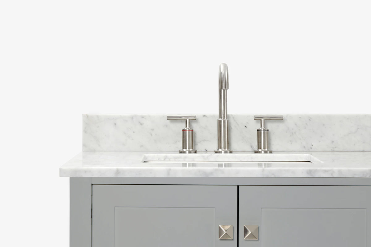 Ariel cambridge 72-73in. bathroom vanity double rectangle sink vanity with (0.75, 1.5, 2)in countertop