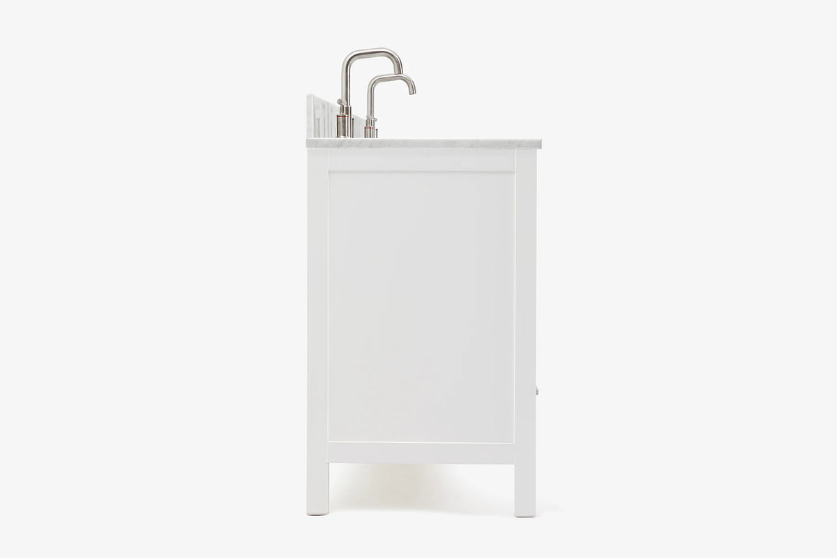 Ariel cambridge 72-73in. bathroom vanity double rectangle sink vanity with (0.75, 1.5, 2)in countertop