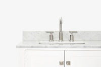 Ariel cambridge 72-73in. bathroom vanity double rectangle sink vanity with (0.75, 1.5, 2)in countertop