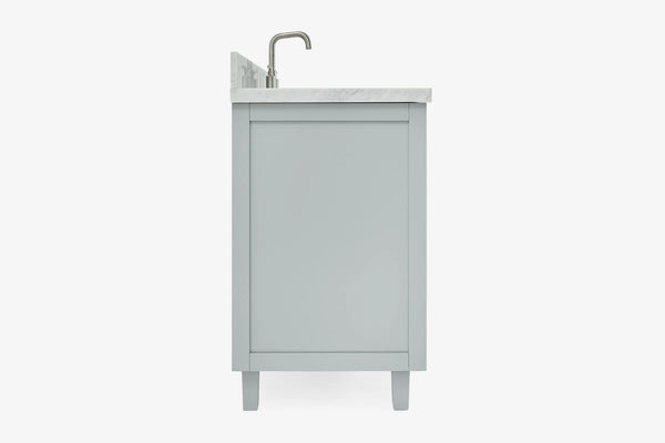 Ariel monroe 61 inch single rectangle sink bathroom vanity with countertop 1.5 inch edge