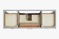 Ariel monroe 61 inch single rectangle sink bathroom vanity with countertop 1.5 inch edge