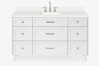 Ariel monroe 61 inch single rectangle sink bathroom vanity with countertop 1.5 inch edge
