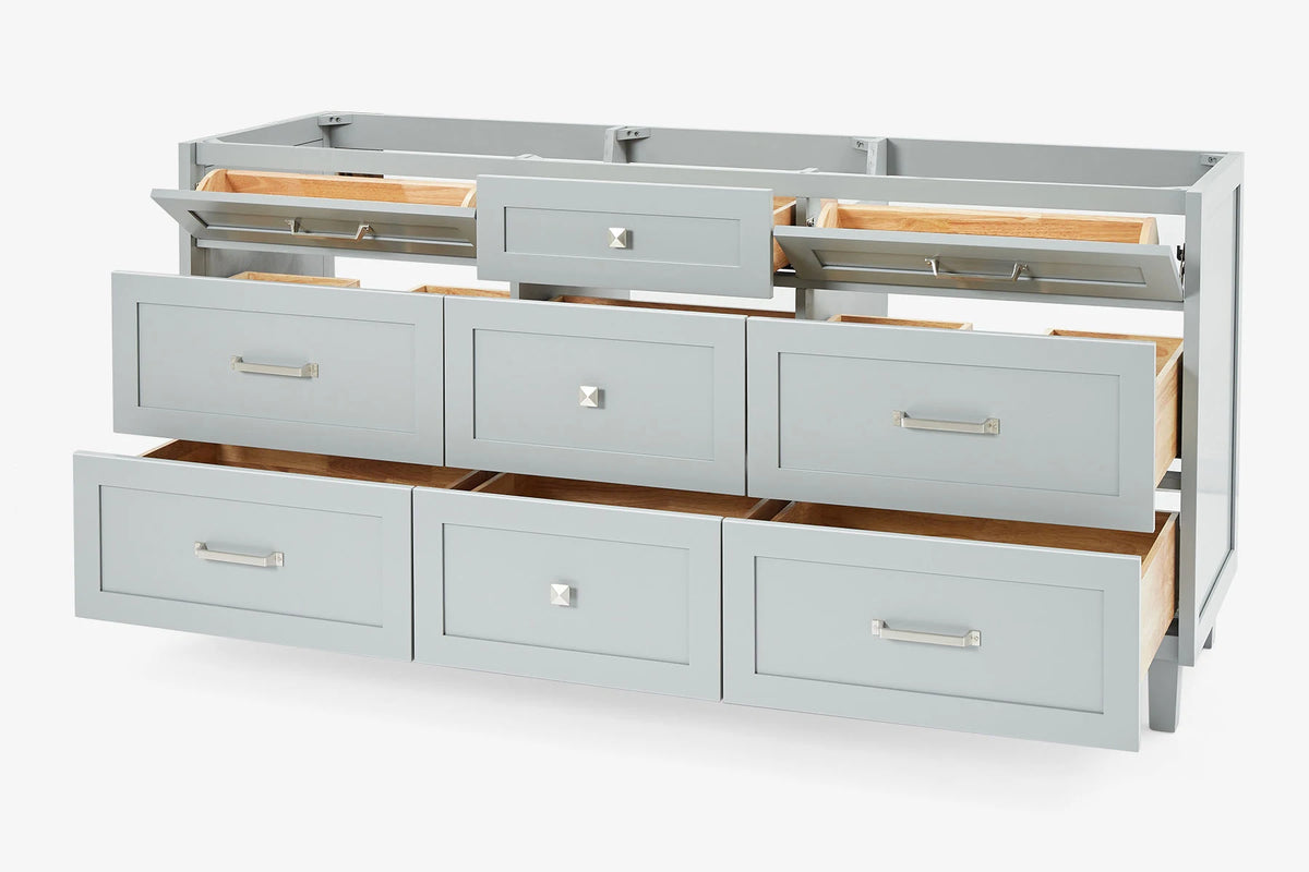 Ariel monroe 72 inch double sink base cabinet