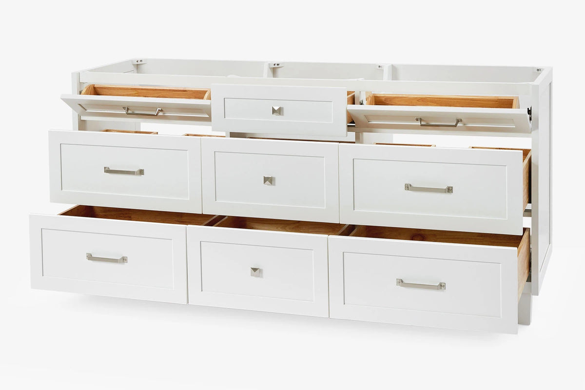 Ariel monroe 72 inch double sink base cabinet