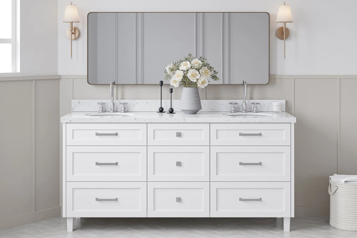 Ariel monroe 72 inch double sink base cabinet