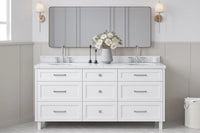 Ariel monroe 72 inch double sink base cabinet