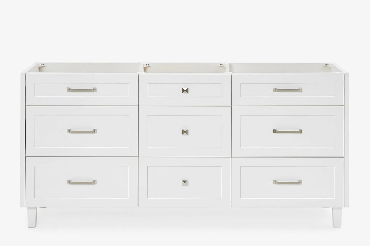 Ariel monroe 72 inch double sink base cabinet