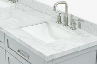 Ariel monroe 73 inch double rectangle sink bathroom vanity with countertop 1.5 inch edge