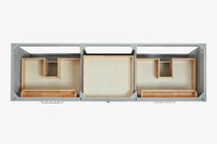 Ariel monroe 73 inch double rectangle sink bathroom vanity with countertop 1.5 inch edge