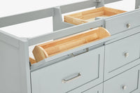 Ariel monroe 73 inch double rectangle sink bathroom vanity with countertop 1.5 inch edge