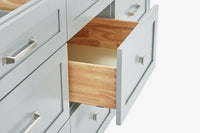 Ariel monroe 73 inch double rectangle sink bathroom vanity with countertop 1.5 inch edge