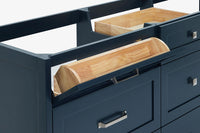 Ariel monroe 73 inch double rectangle sink bathroom vanity with countertop 1.5 inch edge