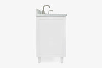 Ariel monroe 73 inch double rectangle sink bathroom vanity with countertop 1.5 inch edge