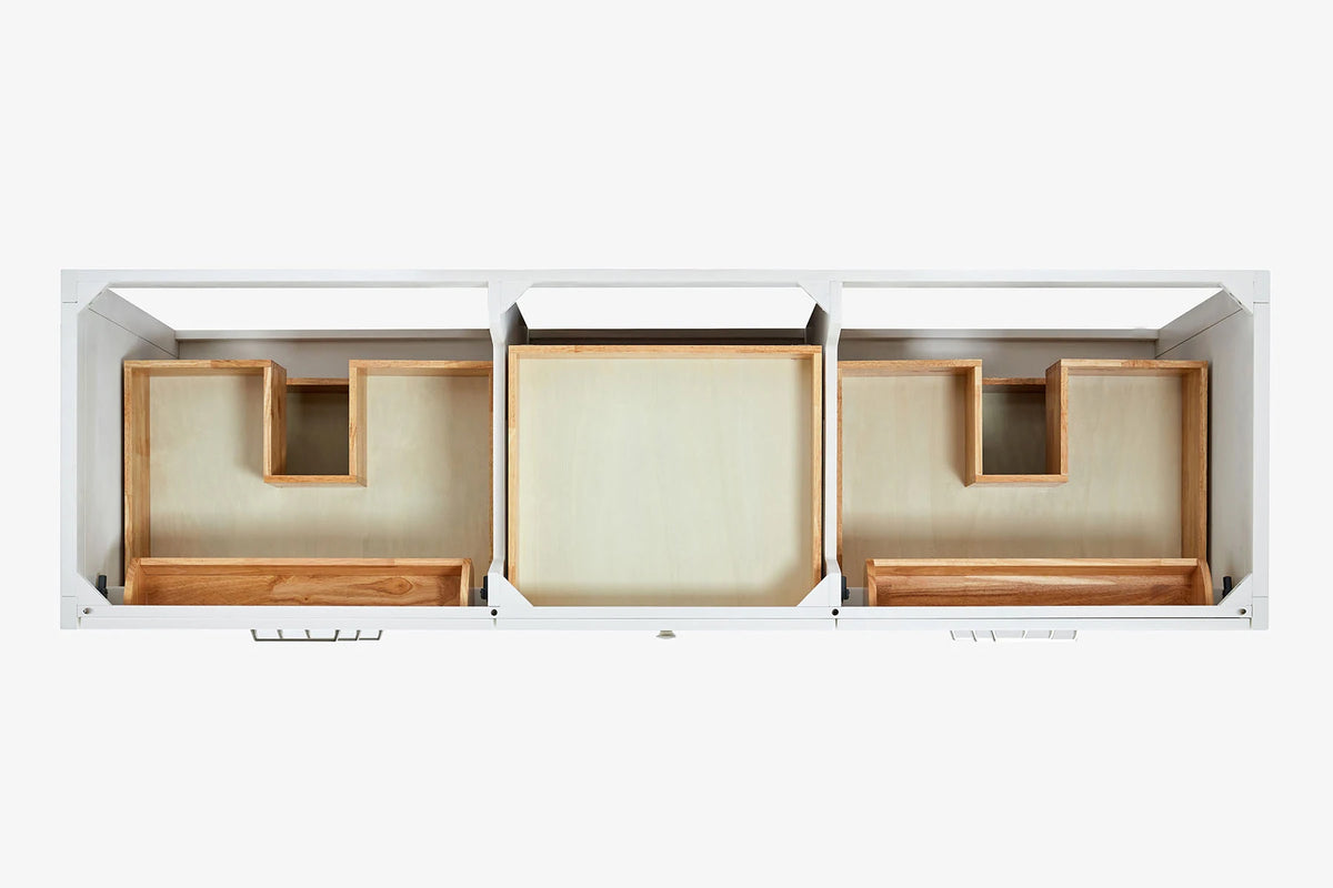 Ariel monroe 73 inch double rectangle sink bathroom vanity with countertop 1.5 inch edge