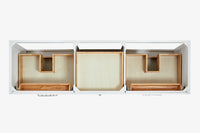 Ariel monroe 73 inch double rectangle sink bathroom vanity with countertop 1.5 inch edge