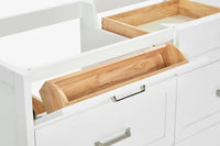 Ariel monroe 73 inch double rectangle sink bathroom vanity with countertop 1.5 inch edge