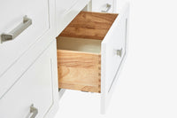 Ariel monroe 73 inch double rectangle sink bathroom vanity with countertop 1.5 inch edge