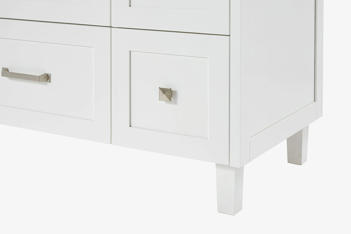 Ariel monroe 73 inch double rectangle sink bathroom vanity with countertop 1.5 inch edge