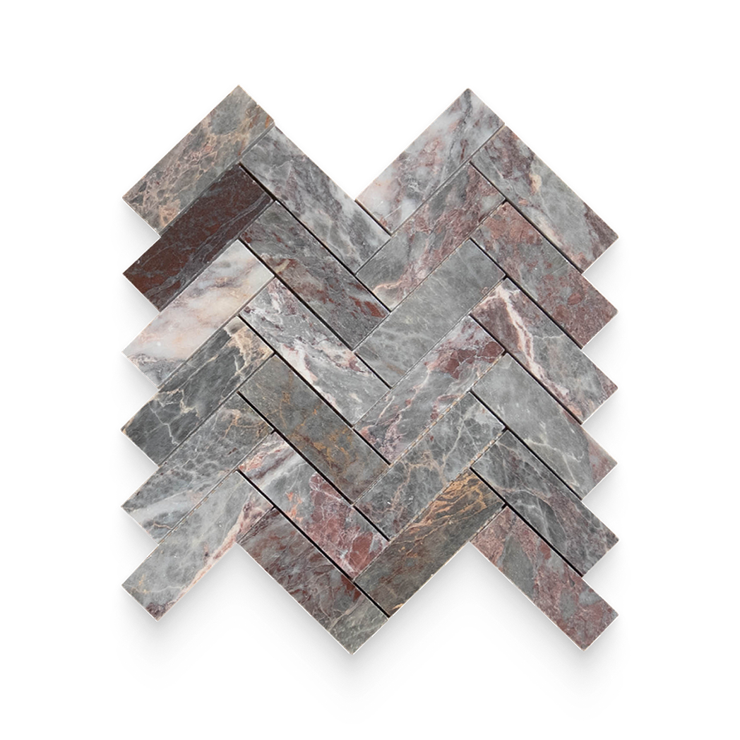 Burgundy Lilac Marble Mosaic