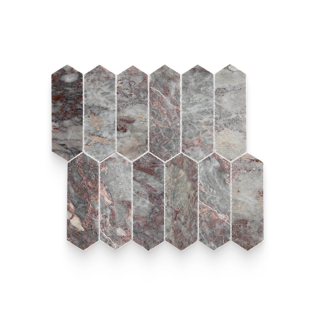 Burgundy Lilac Marble Mosaic