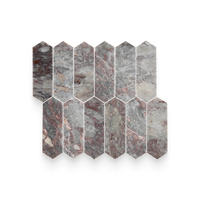 Burgundy Lilac Marble Mosaic