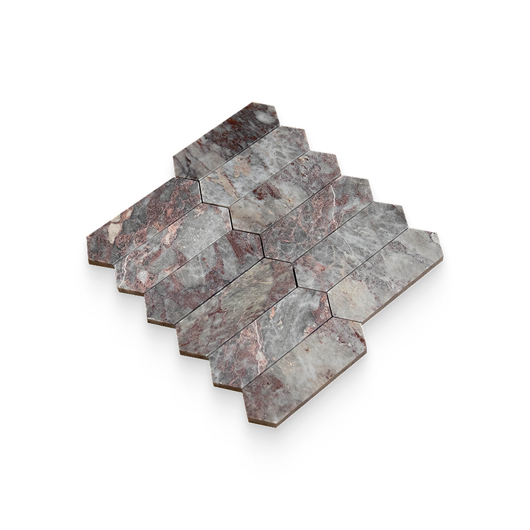 Burgundy Lilac Marble Mosaic