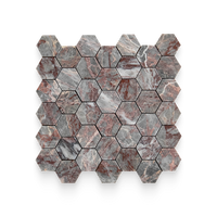 Burgundy Lilac Marble Mosaic