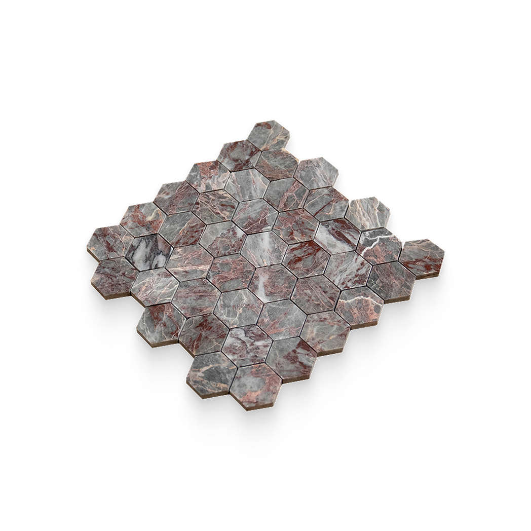Burgundy Lilac Marble Mosaic