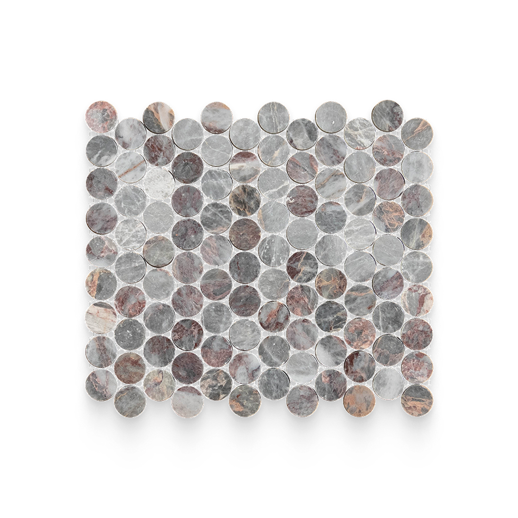 Burgundy Lilac Marble Mosaic
