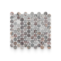 Burgundy Lilac Marble Mosaic