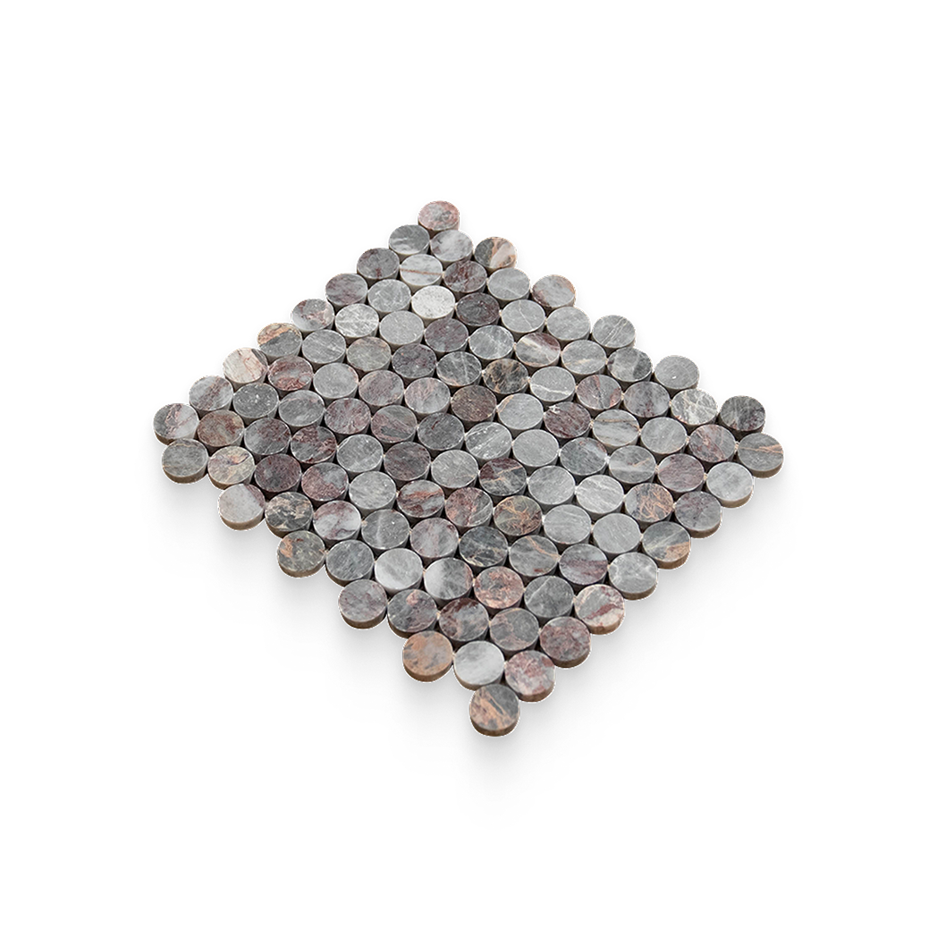 Burgundy Lilac Marble Mosaic
