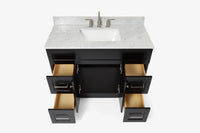 Ariel hamlet (43") single rectangle sink vanity with  (0.75"& 1.5") countertop.